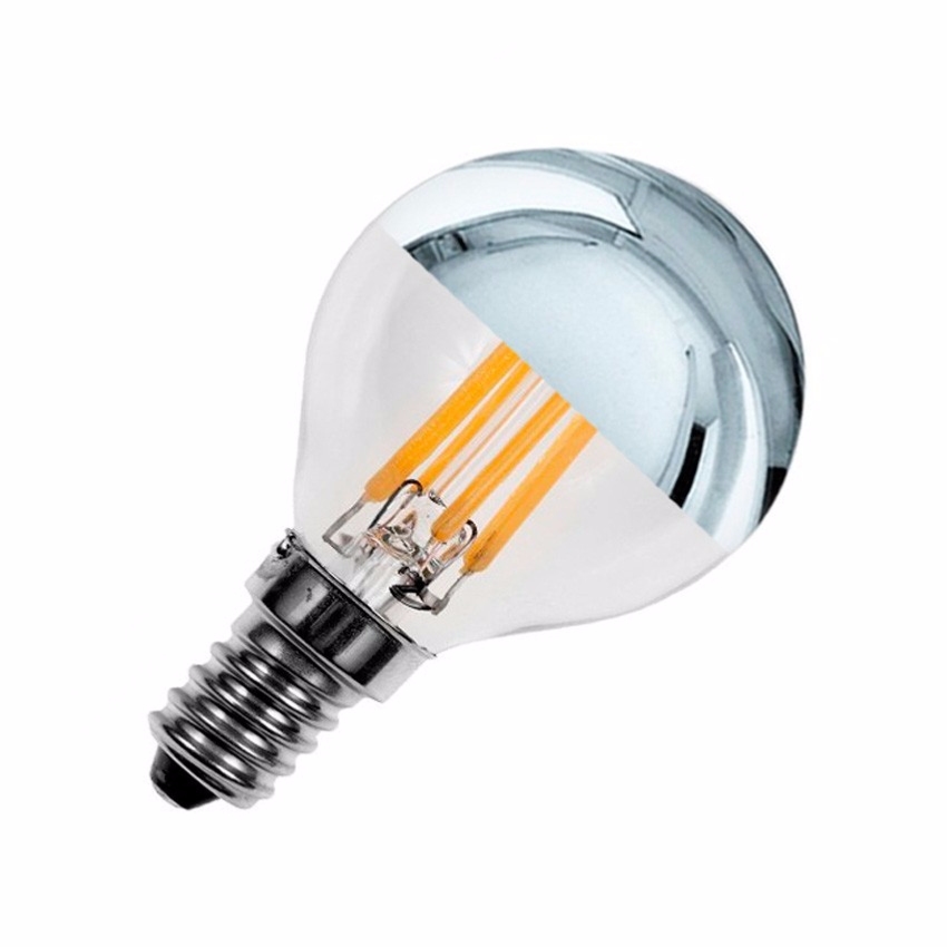 Ampoule LED E14 G45 DFilament Dimmable Silver Reflect 3.5W