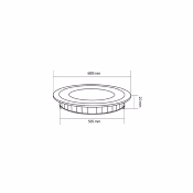 Dalle LED Ronde 48W Coupe 585mm