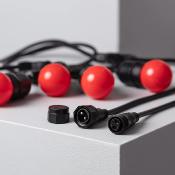  Kit Guirlande Waterproof 5.5 m Noire avec 8 ampoules LED E27G45 3W Couleurs