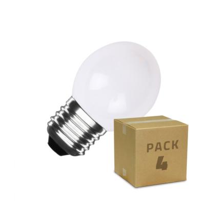 Pack 4 Ampoules LED E27 G45 3W Blanche