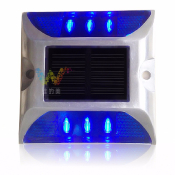 Plot Routier LED Solaire Clignotant Bleu 6 Leds