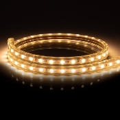 Ruban LED Dimmable 220V AC 60LED/m IP65 Blanc Chaud Sur mesure Largeur14mm  Coupe tous les 100cm