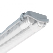 Kit Réglette Etanche Slim avec 2 Tubes LED T8  600mm 18W Connexion Latérale No Flicker