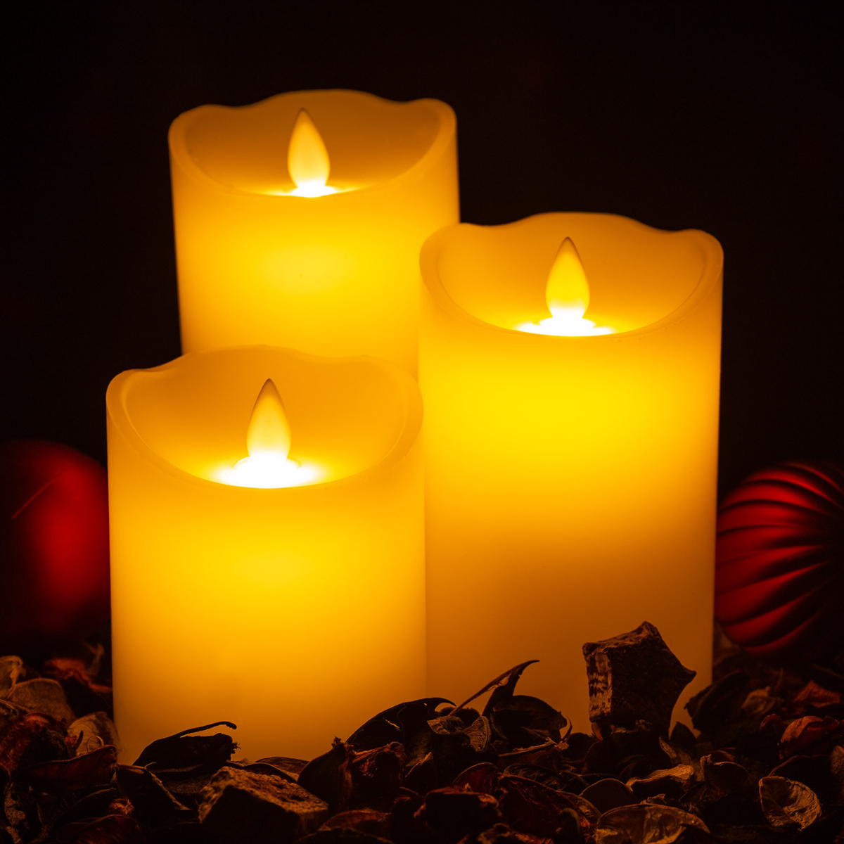 Coffret De 3 Grandes Bougies à LED Parfu | Je Commande ! | Home24