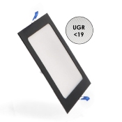 Dalle LED Carré Noire 12w CCT Coupe 155x155mm