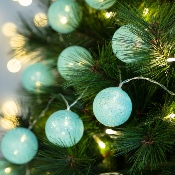 Guirlande LED 20 Boules Bleue