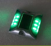 Plot Routier LED Solaire Fixe Vert 6 Leds