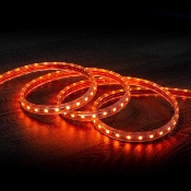 Ruban LED Dimmable 220V AC 60LED/m IP65 Orange Sur mesure Largeur14mm  Coupe tous les 100cm