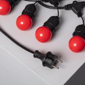 Kit Guirlande Waterproof 5.5 m Noire avec 8 ampoules LED E27G45 3W Couleurs