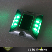 Plot Routier LED Solaire Clignotant  Vert et Rouge 6 Leds