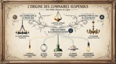 L'origine des luminaires suspendus en quelques lignes
