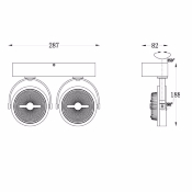 Spot LED Cree en saillie Orientable AR111 30W Dimmable Blanc