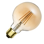 Ampoule LED E27 G95  Dimmable Filament Planet Gold 6W