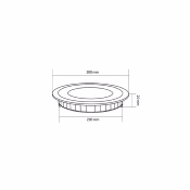 Dalle LED Ronde  24W Coupe 285mm