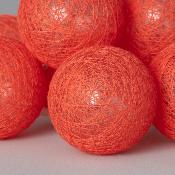 Guirlande LED 20 Boules Rouge