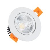 Spot LED Downlight COB Orientable Rond 9W Blanc 90mm