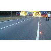 Plot Routier LED Solaire  Encastrable  Résistance 40 Tonnes 7mm Clignotant