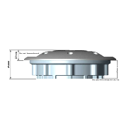 Plot Routier LED Solaire  Encastrable  Résistance 40 Tonnes 15mm Clignotant