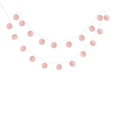 Guirlande LED 20 Boules Rose 