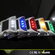 Plot Routier LED Solaire Fixe Bleu 6 Leds