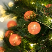 Guirlande LED 20 Boules Rouge