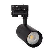 Spot LED New Mallet  Dimmable 30w Noir pour Rail Triphas