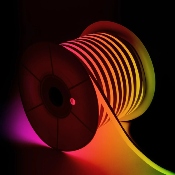 Bobine Gaine Flexible Néon LED 11W/m 220V AC 60led/m Semi circulaire 180° IP67 RGB  50m