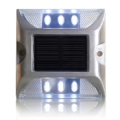 Plot Routier LED Solaire Clignotant Blanc 6 leds