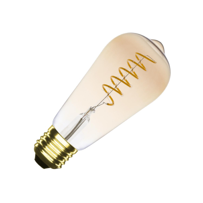 Ampoule LED E27 ST64 Dimmable Filament Spirale Gold Big Lemmon 4W