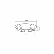 Dalle LED Ronde Alu  12W Coupe 155mm