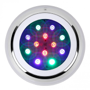 Spot LED Piscine en Saillie Inox 12W  RGBW