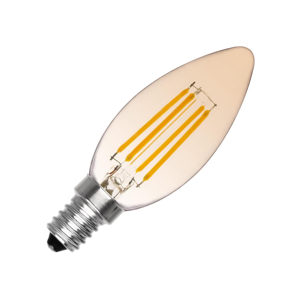 Ampoule LED E14 C35 dimmable filament gOLD 3.5W