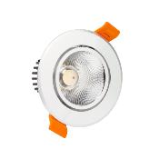 Spot LED Downlight COB Orientable Rond 7W Argent 65mm