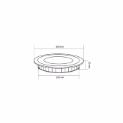 Dalle LED Ronde 18W Coupe 200mm