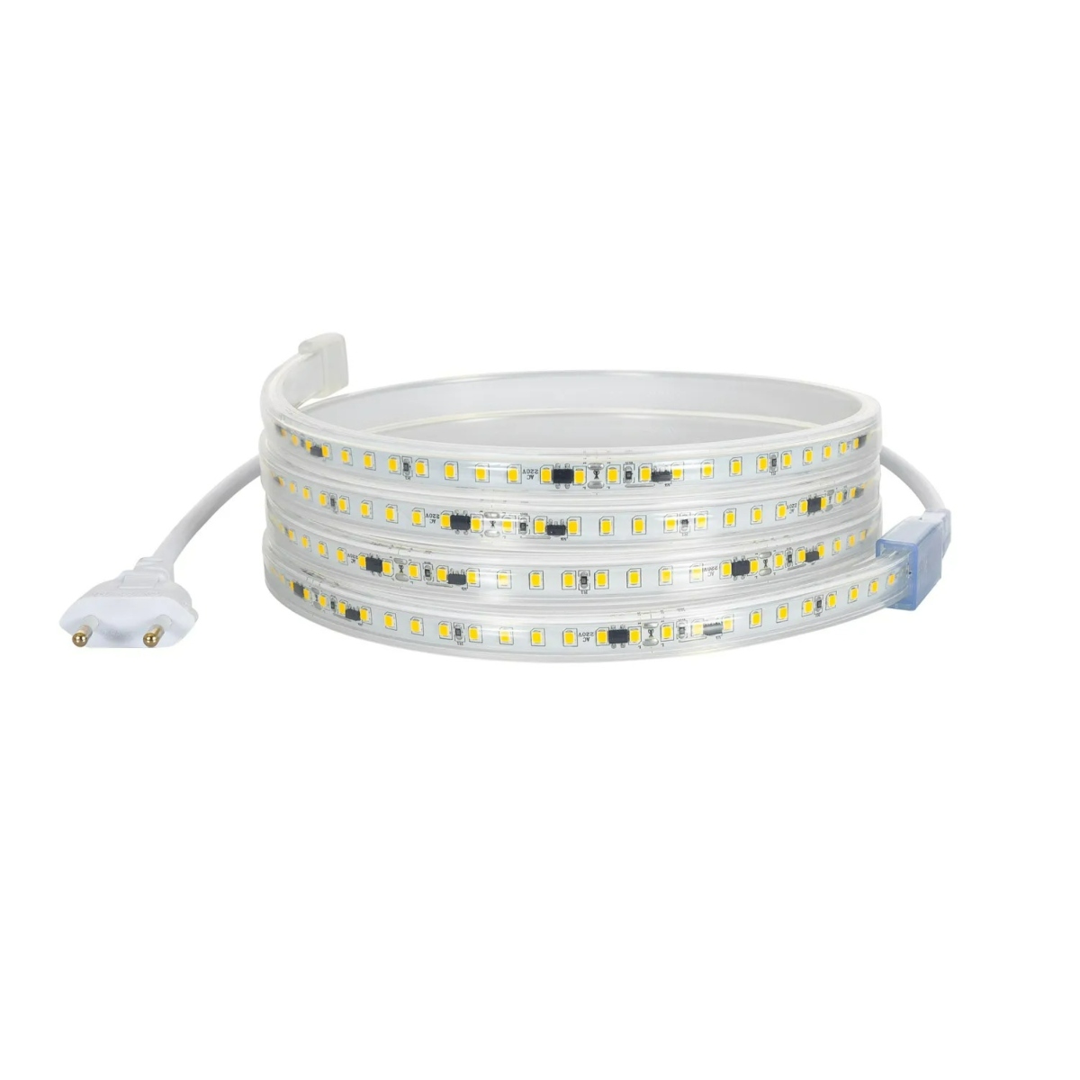 Kit ruban LED blanc chaud 60LED/m IP20 2m50 avec alimentation 220V