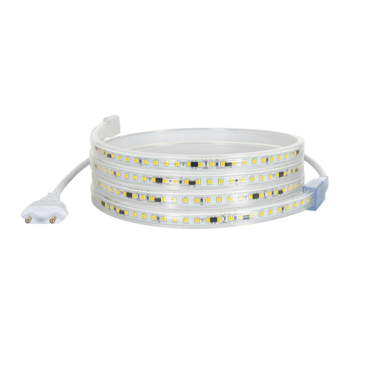 Ruban LED 220V direct blanc chaud 120LED/m sécable tous les 100cm