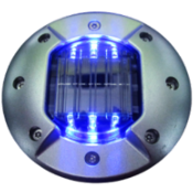 Plot Routier LED Solaire  Encastrable  Résistance 40 Tonnes 15mm Clignotant