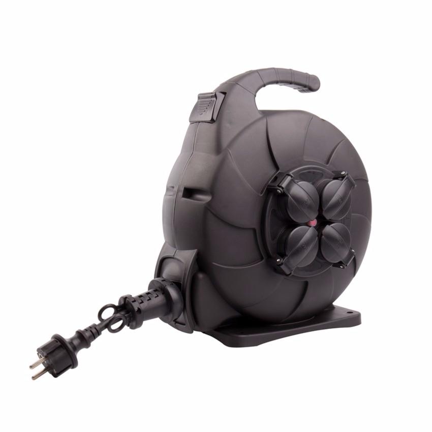 Enrouleur De Câble Automatique NAIZY - 20 M, Avec Protection Surcharge Et Rotation 180° - Parfait Pour Atelier Ou Garage