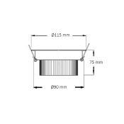 Spot LED Downlight COB Orientable Rond 12W Blanc 90mm