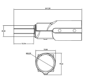 Adaptateur Orientable 90°Ø44mm pour luminaire Eclairage Public Gris