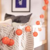 Guirlande LED 20 Boules Rouge