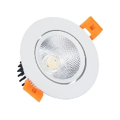 Spot LED Downlight COB Orientable Rond 7W Blanc 70mm