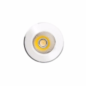 Spot LED Downlight COB Orientable Rond 12W Argenté 90mm