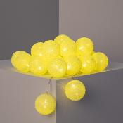 Guirlande LED 20 Boules Jaune