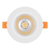 Spot LED Downlight COB Orientable Rond 12W Blanc 90mm