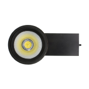 Spot LED Gatling Noir 40w pour Rail Triphasé