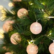 Guirlande LED 20 Boules Rose 
