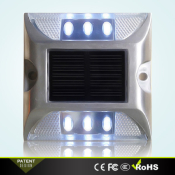 Plot Routier LED Solaire Fixe Blanc 6 Leds