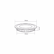 Dalle LED Ronde 9W Coupe 135mm
