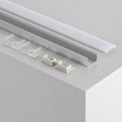 Profilé Aluminium avec Capot continu pour Ruban LED jusqu'à 15mm